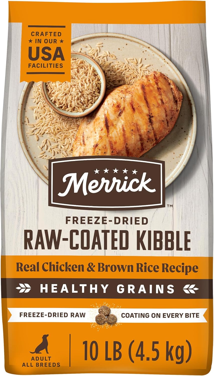Merrick-Healthy-Grains-Freeze-Dried-Raw-Coated-Kibble,-Natural-High-Protein-Dog-Food,-378