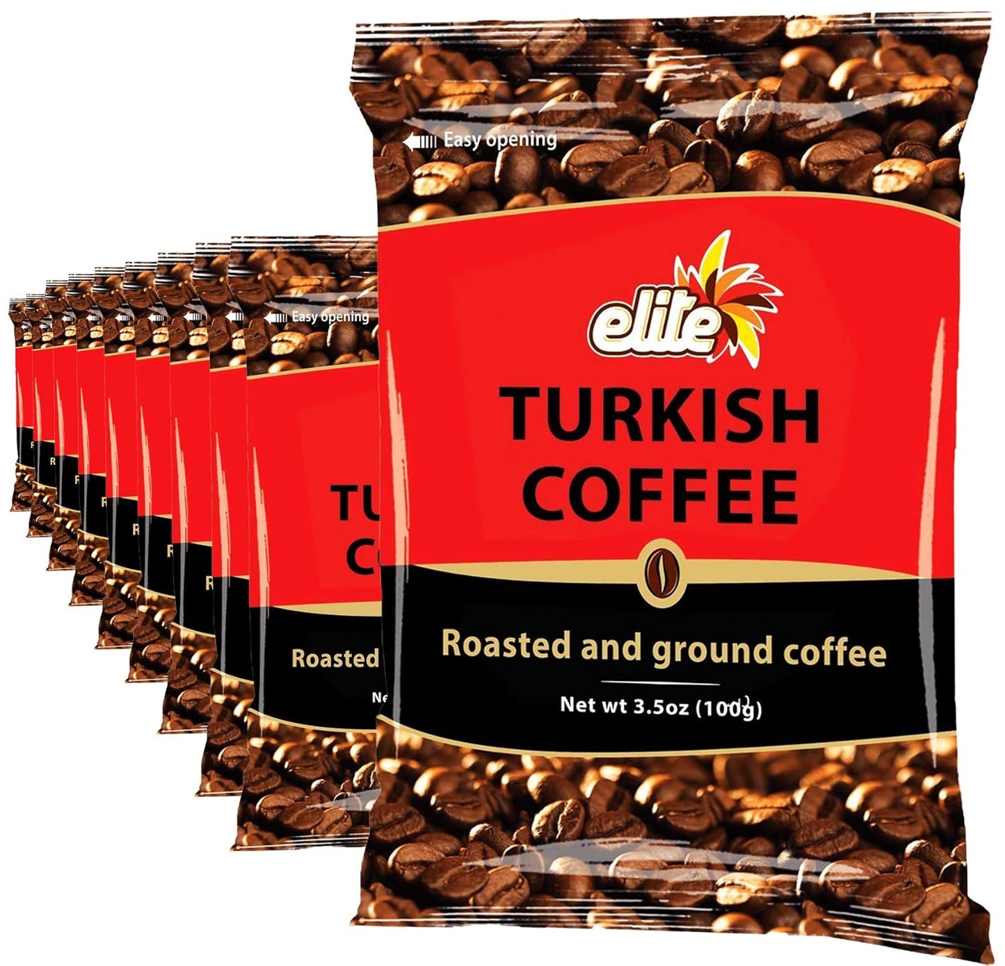 Elite-Turkish-Ground-Roasted-Coffee-Bag,-3.5000-ounces-(Pack-of-10)-------2668
