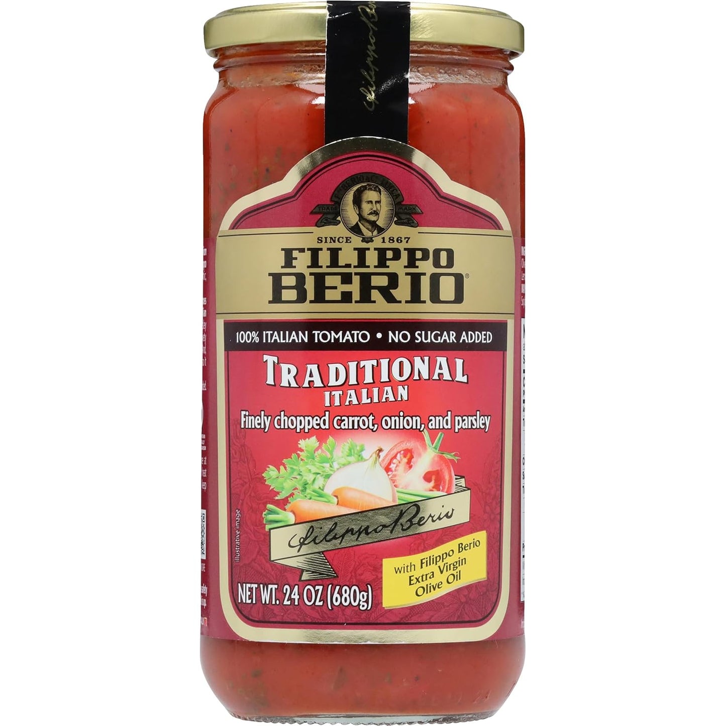 Filippo-Berio-Salsa-de-pasta,-salsa-italiana-tradicional,-tarro-115