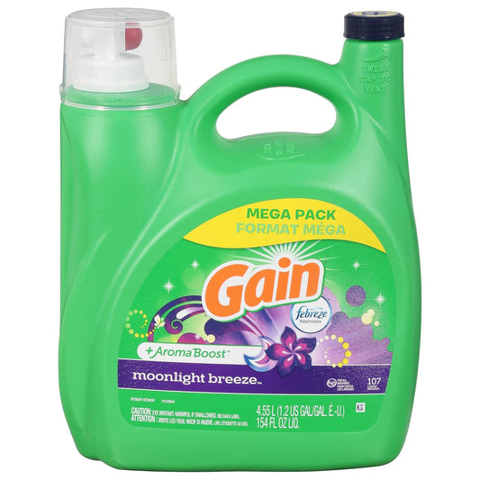 Gain,-Detergent-+-Aroma-Boost-Moonlight-Breeze-Mega-Pack,-154-Ounce---295