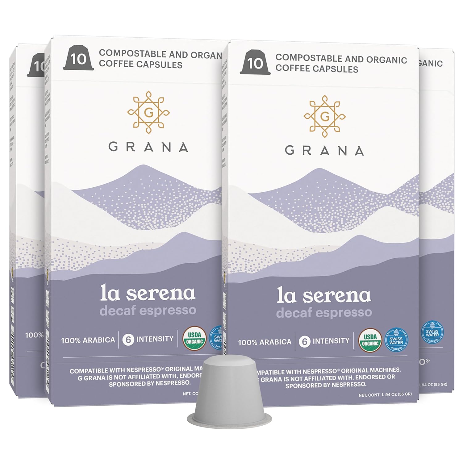 G-GRANA-Cápsulas-de-café-descafeinado,-compatibles-con-Nespresso-OriginalLine,-40-tostado523