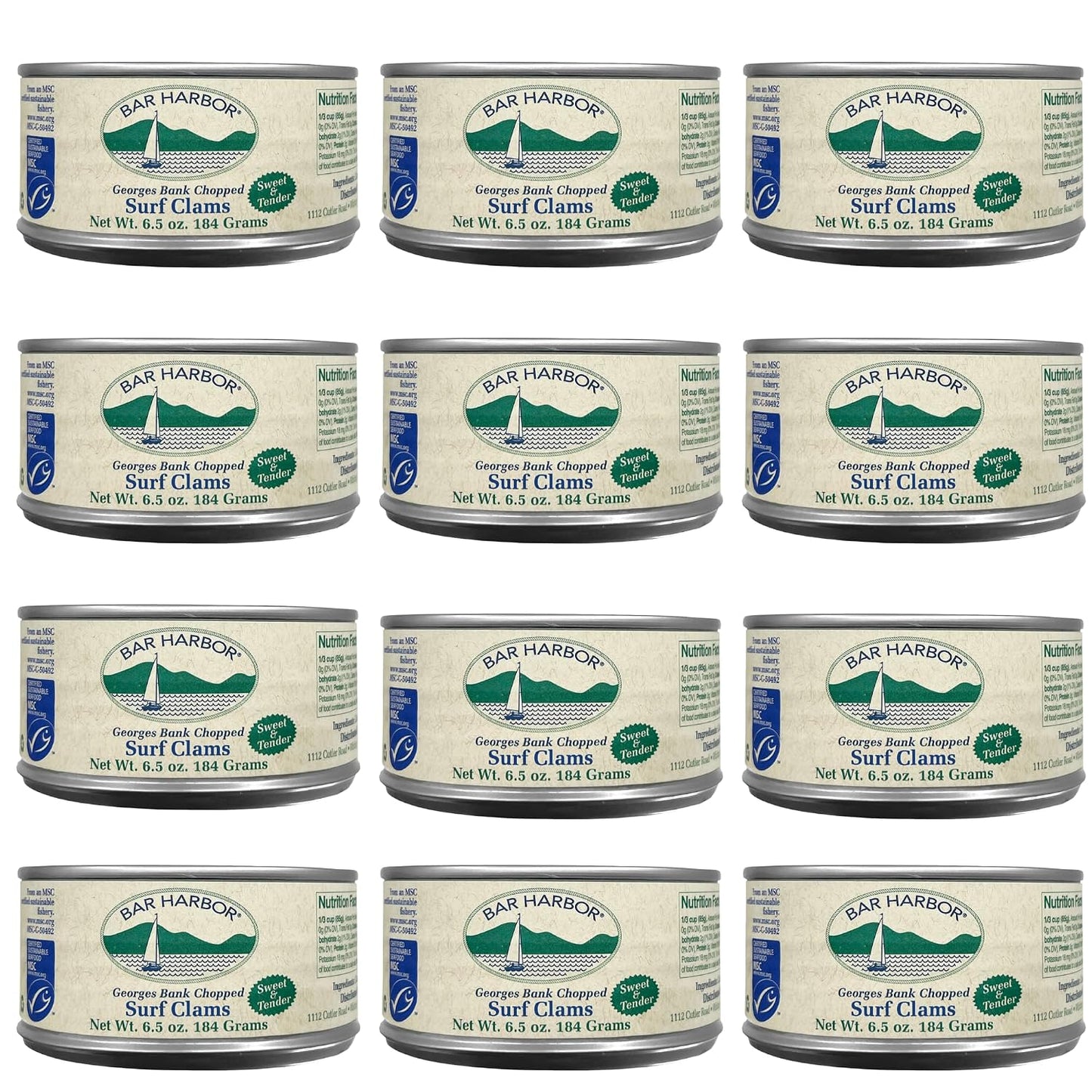Bar-Harbor-Georges-Bank-Chopped-Surf-Clams,-Sweet-&-Tender,-6.5-oz-|-318