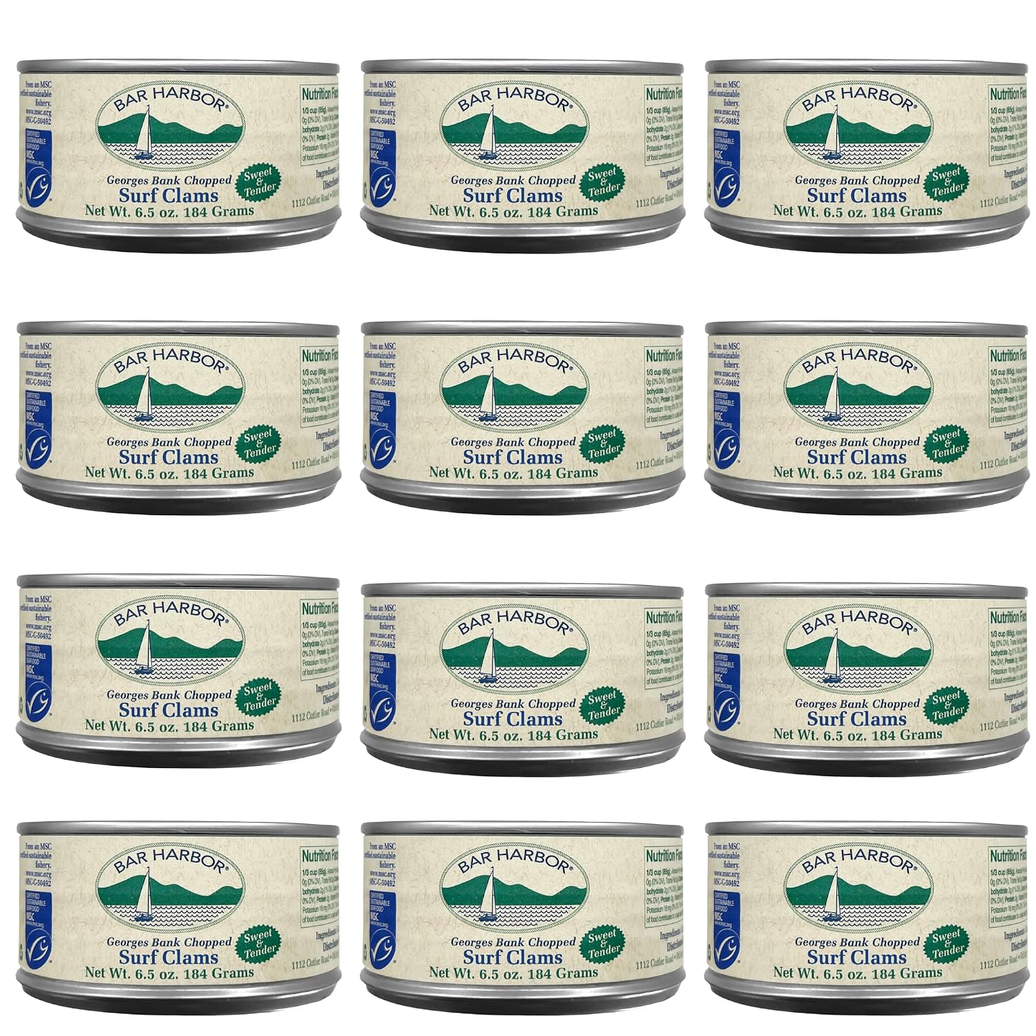 Bar-Harbor-Georges-Bank-Chopped-Surf-Clams,-Sweet-&-Tender,-6.5-oz-|-318