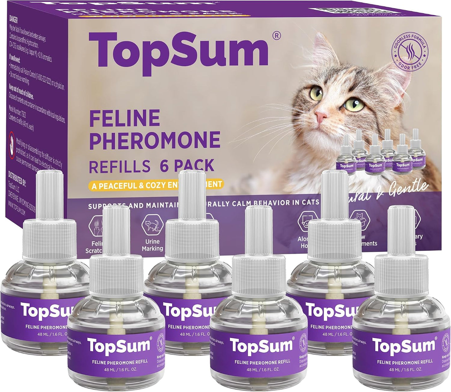 TopSum-Cat-Calming-Pheromone-Diffuser:-Feline-Pheromones-Plug-in-for-Stress,-Alone-At-1610