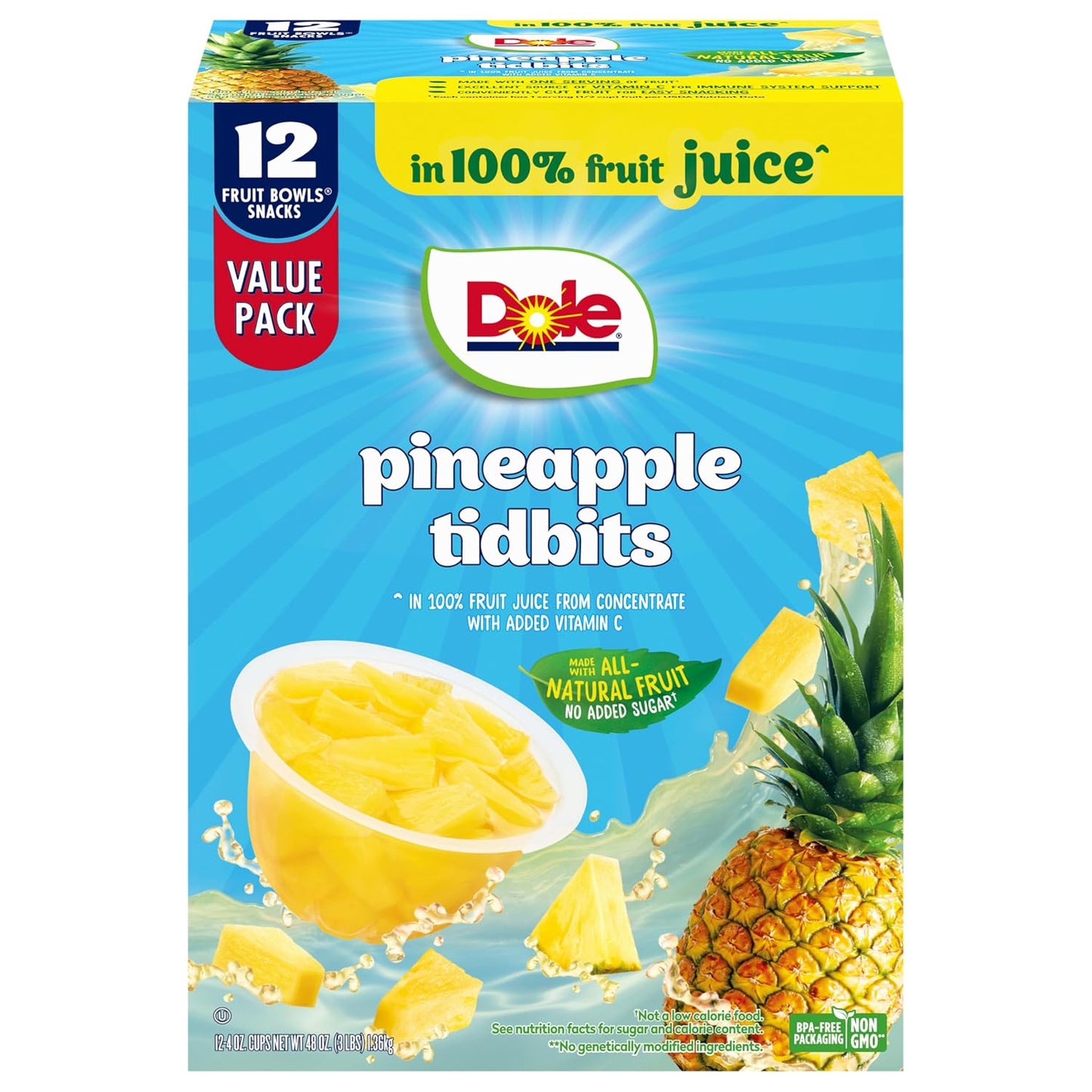 Dole-Pineapple-Tidbits,-4-oz-Fruit-Bowls,-12-Pack---------218
