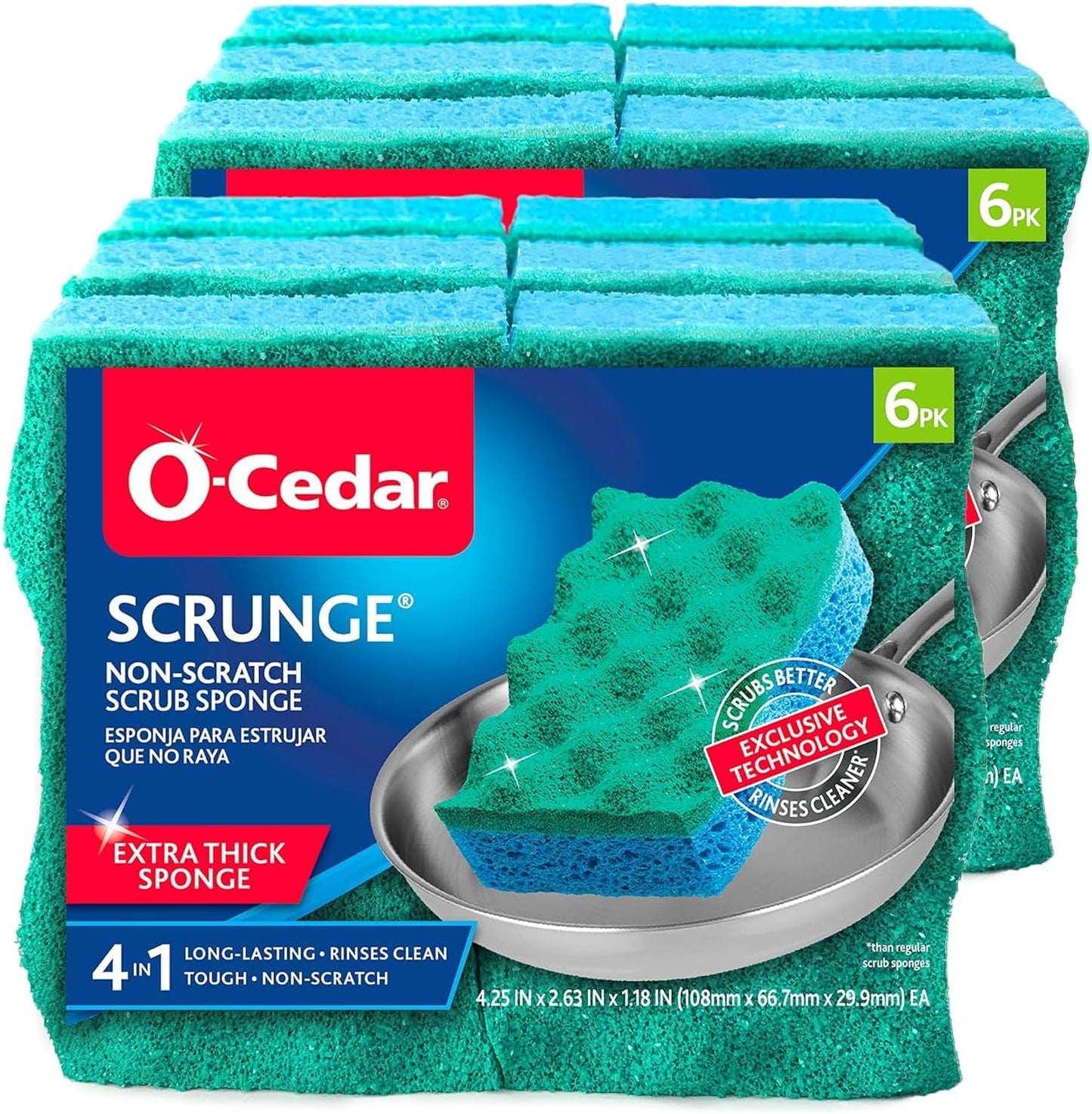 O-Cedar-Multi-Use-Scrunge-Scrub-Sponge-6-Count-(Pack-of-2)-2955