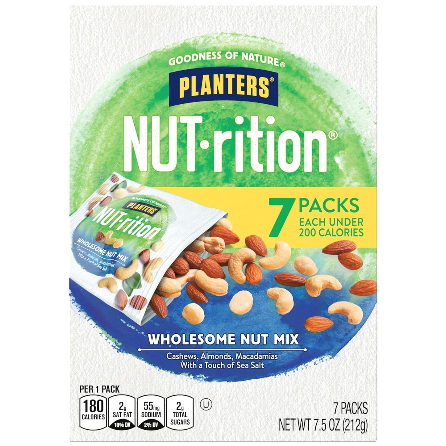 PLANTERS-NUT-RITION-Wholesome-Mixed-Nuts,-Plant-Based-Protein,-1.07-Oz-x--7-|-Mixed-Snack-2401