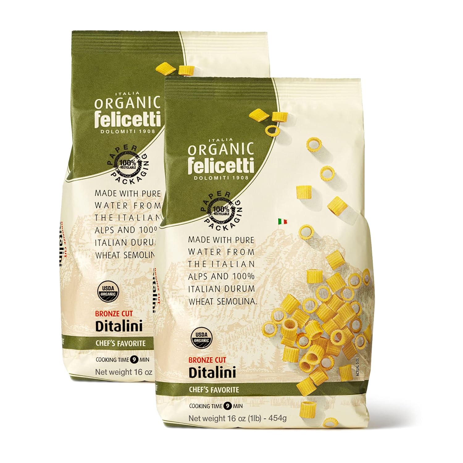 Organic-Felicetti-Ditalini-Pasta-Italian-Non-GMO-16oz-(454g)-1882