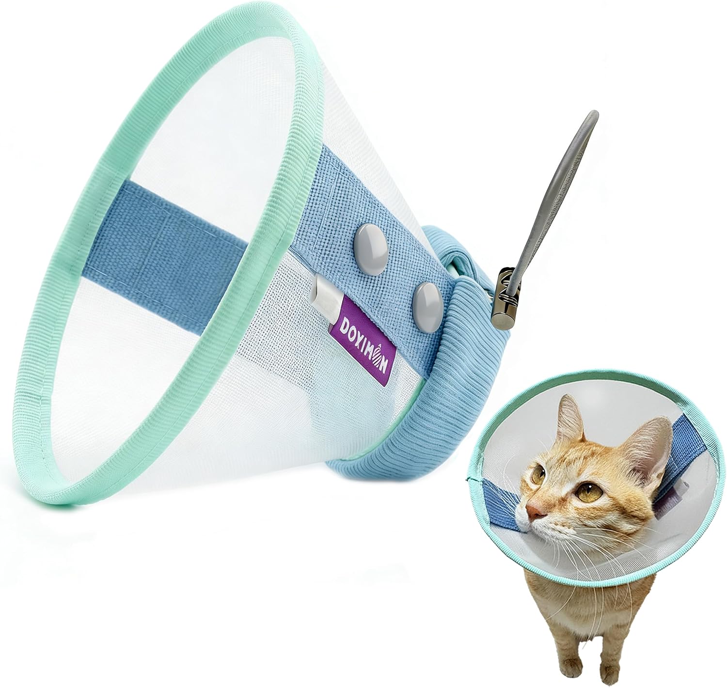 Cat-Cone-Collar-Soft,-Mesh-Recovery-E-Collar-for-6-12lb-Cats,-Size-M-416