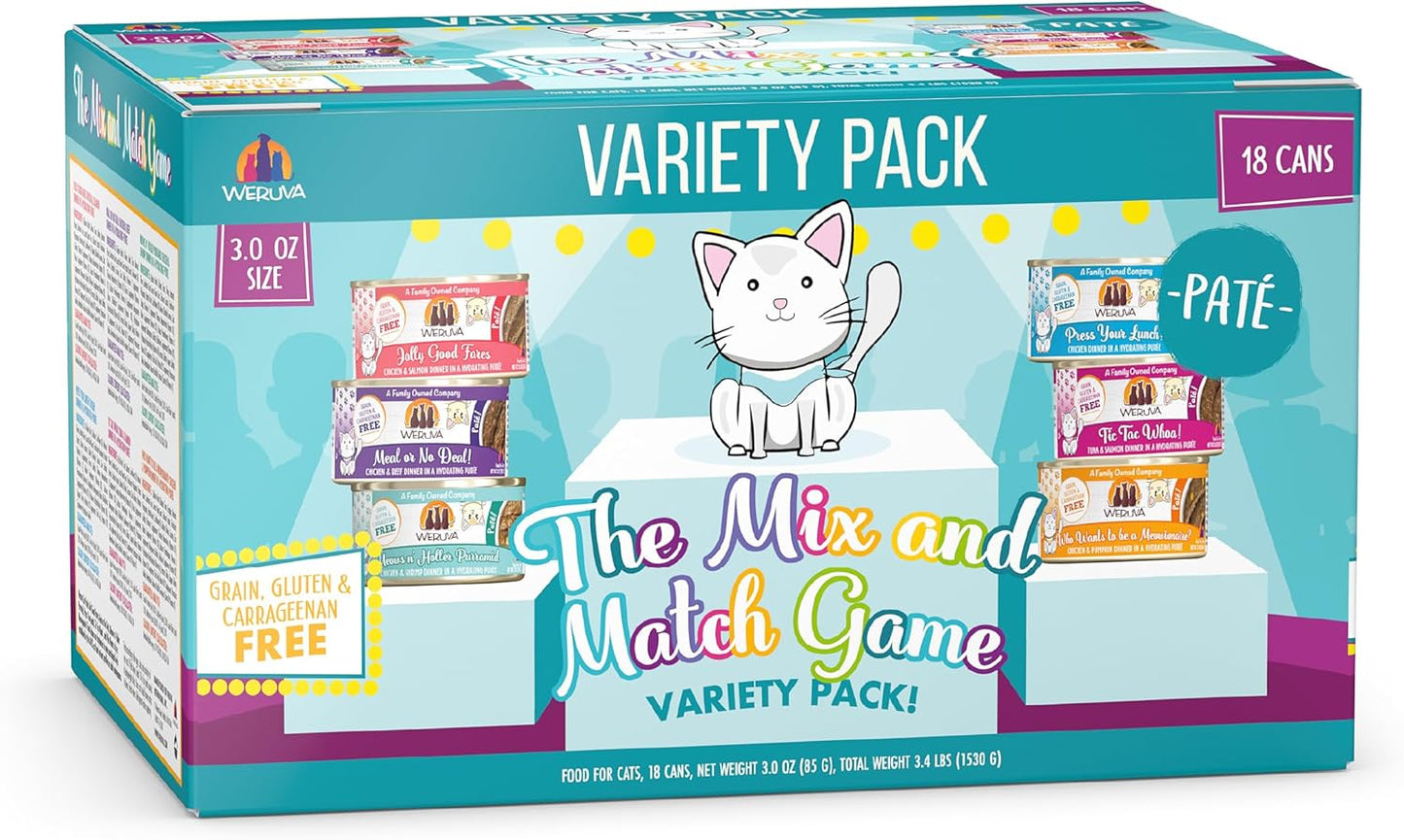 Weruva-Wet-Cat-Food,-The-Mix-and-Match-Game-Pate-Variety-Pack,-3oz-1581