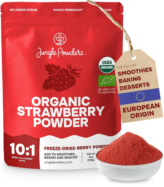 Jungle-Powders-Strawberry-Powder-Organic-5-Ounce-Bag-Freeze-Dried-Dehydrated-Powdered-Strawberry---16
