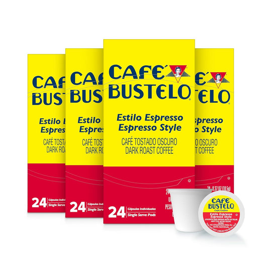 Café-Bustelo-Espresso-Style-Dark-Roast,-Single-Serve-Coffee-Pods,-24-Count-(Pack-3178