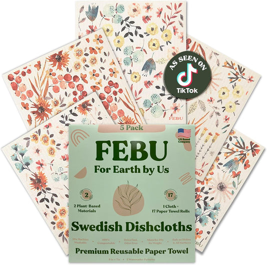 FEBU-Swedish-Dishcloths-for-Kitchen-|-5-Pack-Watercolor-Reusable-4730
