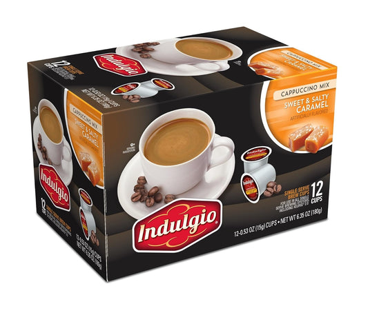 Indulgio-Cappuccino,-Sweet-&-Salty-Caramel,-12-Count-Single-Serve-Cup-------2161