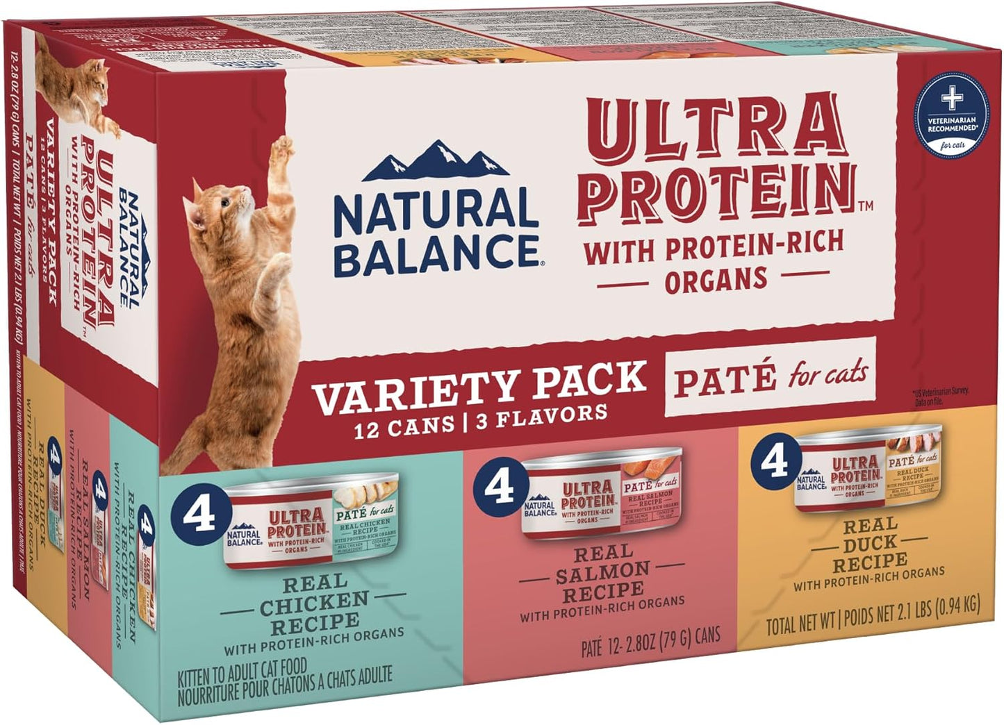 Natural-Balance-Ultra-Protein-Wet-Cat-Food-Pate-with-Protein-Rich-Organs-Cats,-Pack-Pate1349