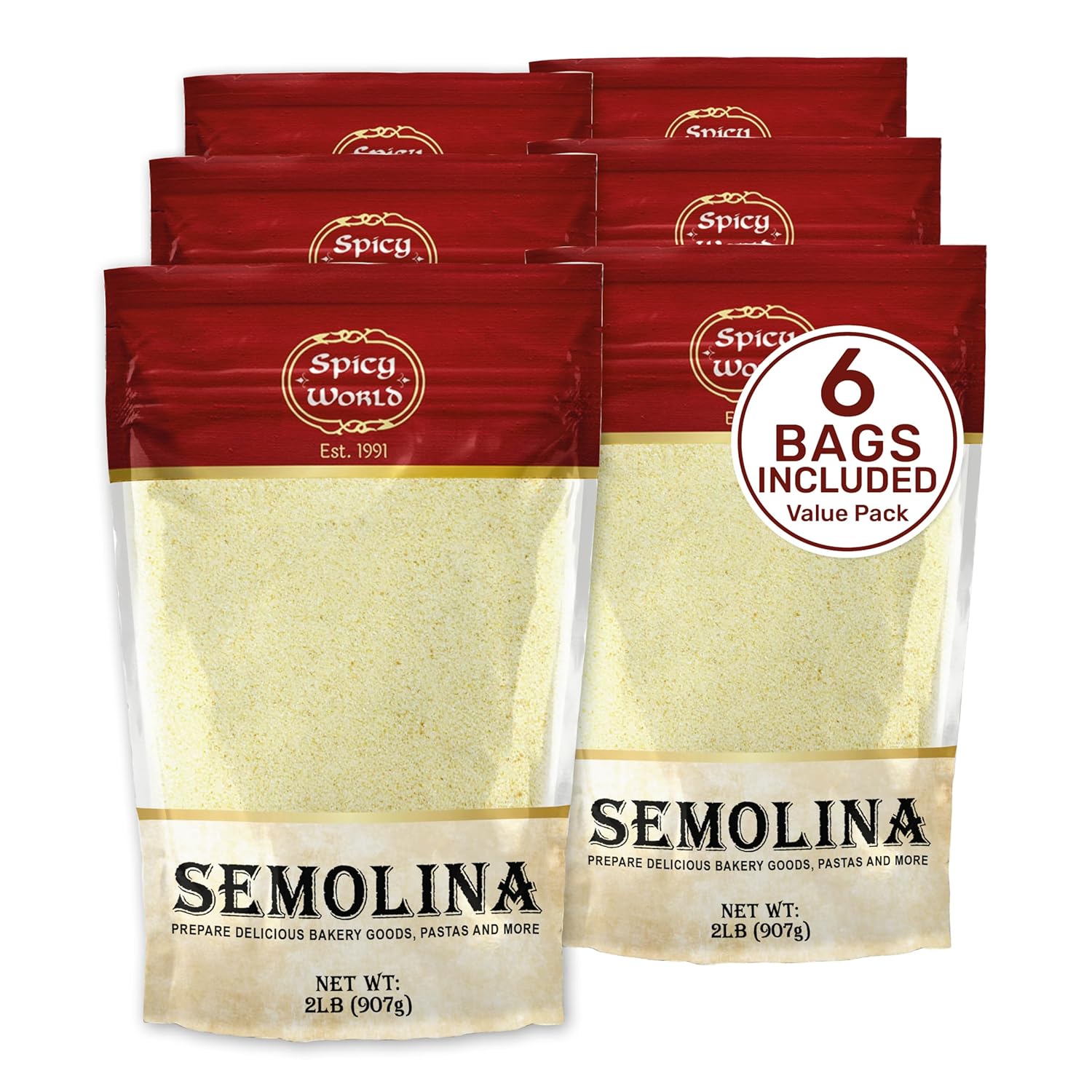 Spicy-World-Semolina-Flour-2-LB-(Pack-of-6)---Bulk-Semolina-310