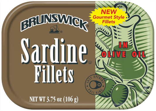 BRUNSWICK-Wild-Caught-Sardine-Fillets-in-Olive-Oil,-18-Cans-------111