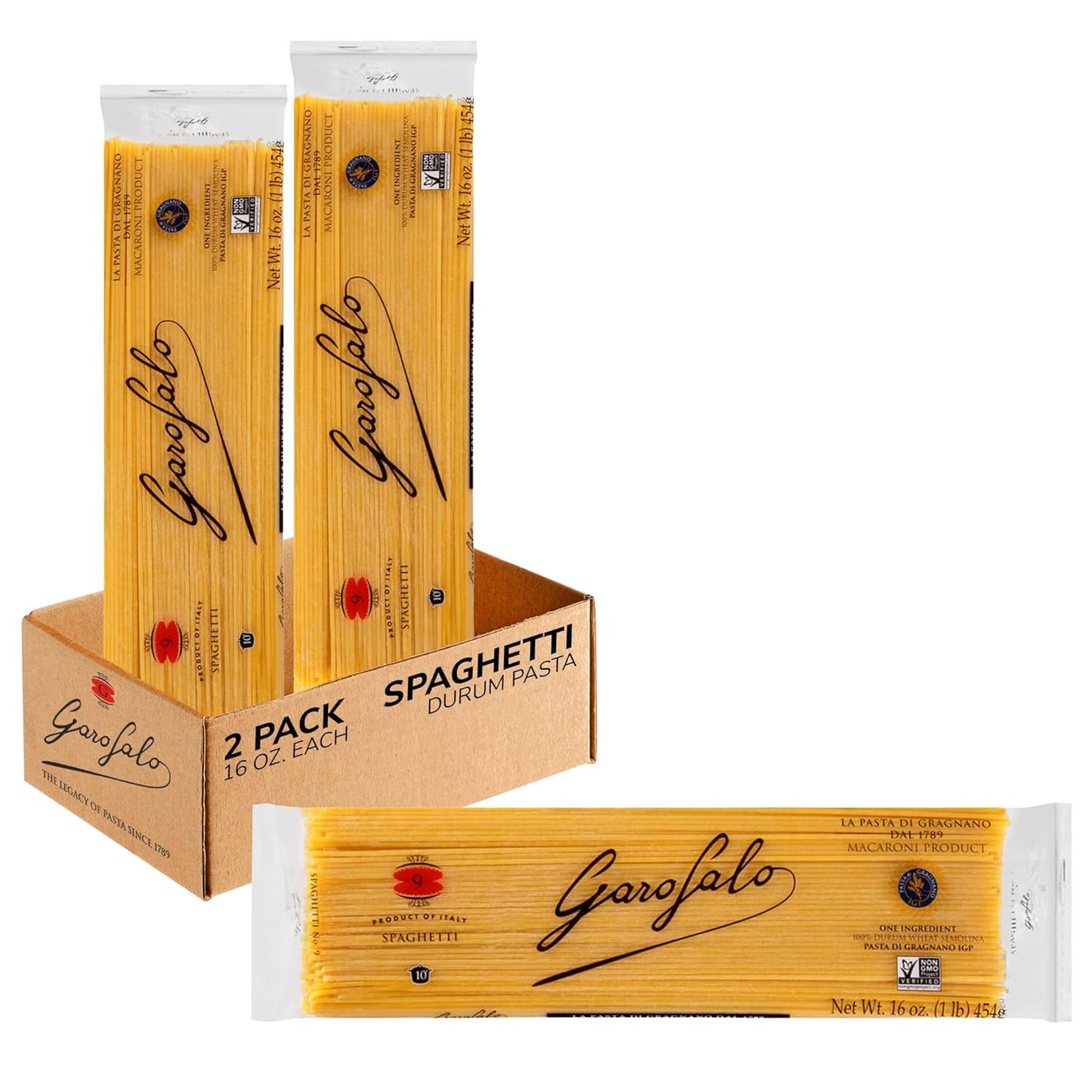 Garofalo---Premium-Durum-Wheat-Semolina-Spaghetti-Pasta,-Italian-Bronze-Drawn,-664