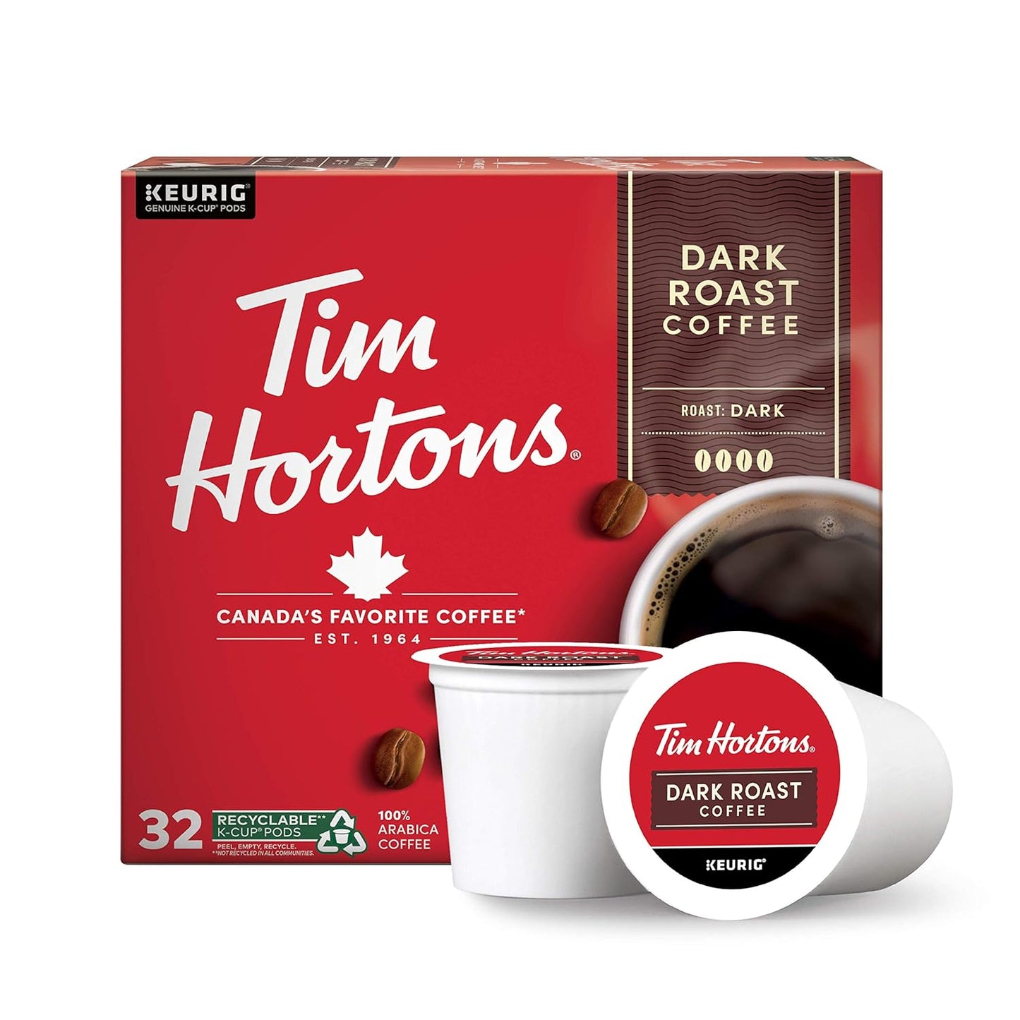 Tim-Hortons-Dark-Roast-Coffee,-Single-Serve-K-Cup-Pods-Compatible-with-Keurig-Brewers,-32ct-3012