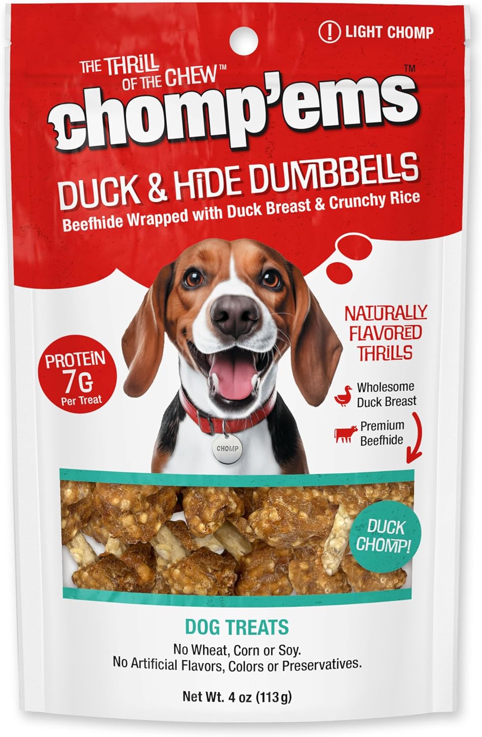 Chomp'ems-Duck-&-Rice-Dumbbells,-4-oz---954