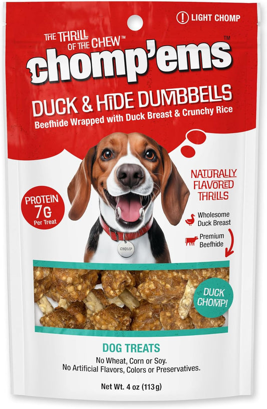 Chomp'ems-Duck-&-Rice-Dumbbells,-4-oz---954