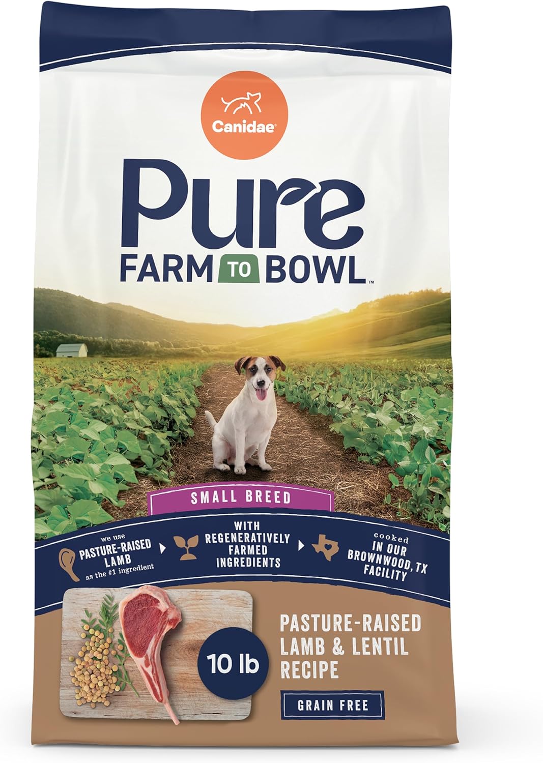 Canidae-Pure-Farm-to-Bowl-Small-Breed,-Pasture-Raised-Lamb-&-Lentil-Recipe,-10-1589