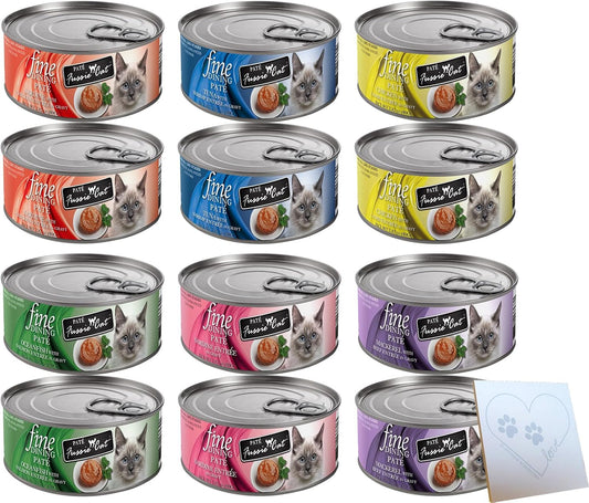 Variety-Pack-for-Fussie-Cat-Fine-Dining-Pate-Wet-Food---6-Delicious-Flavors:-&-Tuna-Shrimp,370