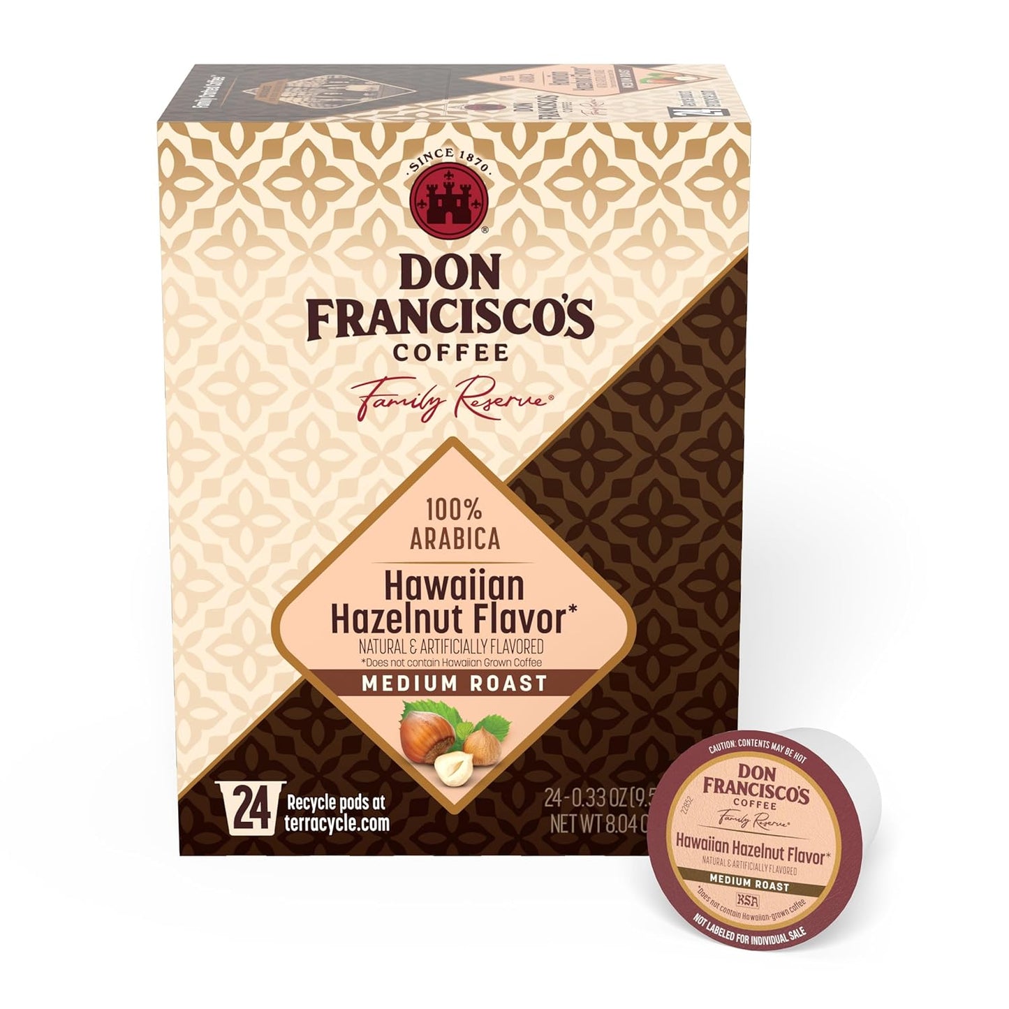 Don-Francisco's-Hawaiian-Hazelnut-Flavored-Coffee-Pods,-24-Count,-Medium-Roast,-Compatible-with-3047