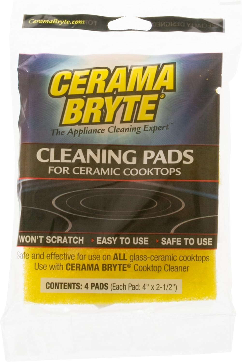 Cerama-Bryte-Cleaning-Pads,-Package-of-4-------323