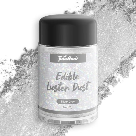 Foodhoo-Silver-Gray-Luster-Dust-Edible,-Food-Grade-Edible-Glitter-Sprinkles,-Edible-Dust,-Edible-253