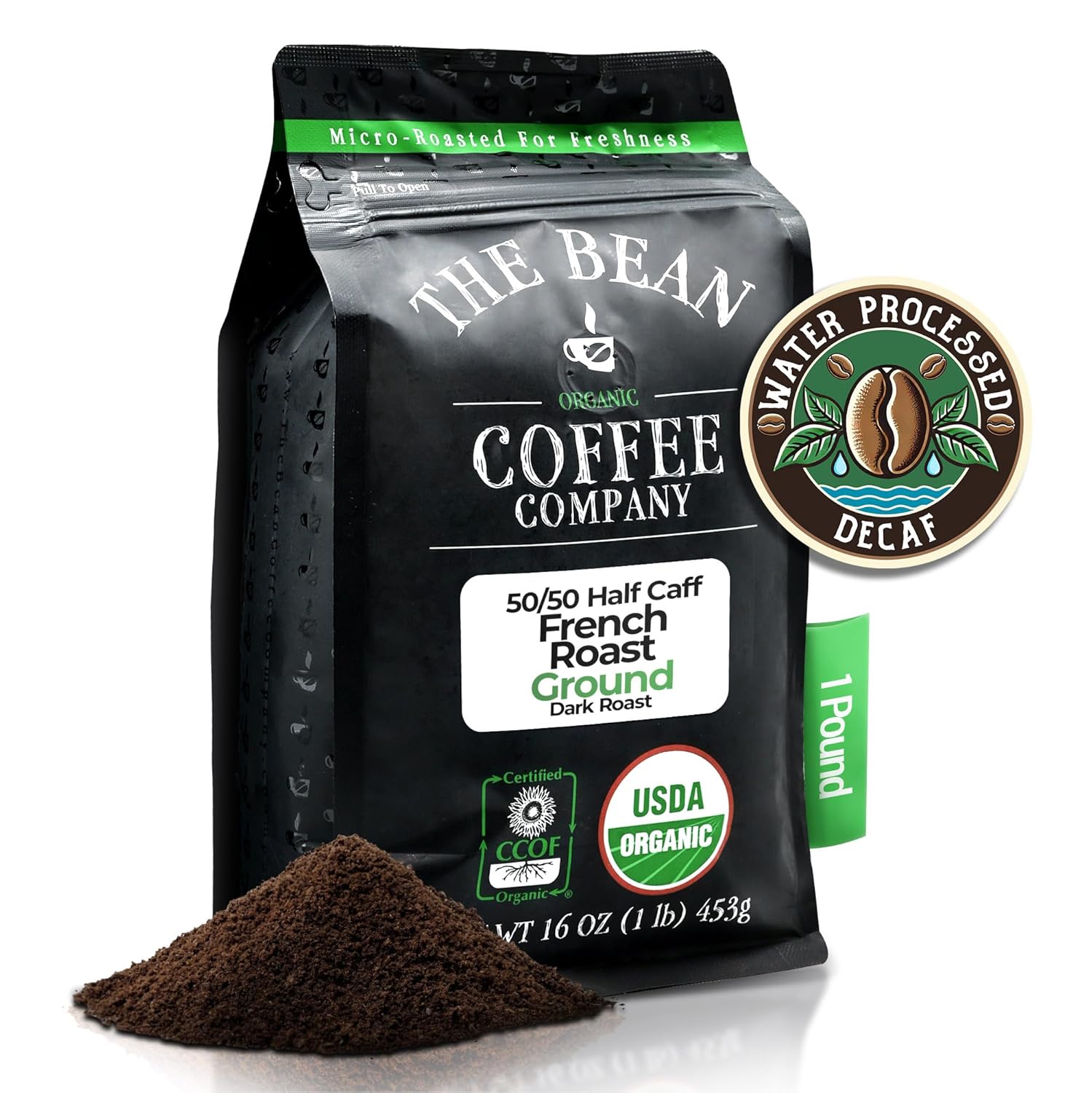 The-Bean-Organic-Coffee-Company-50/50-(Half-Caff)-French-Roast,-0.5-Decaf,-Dark-1863