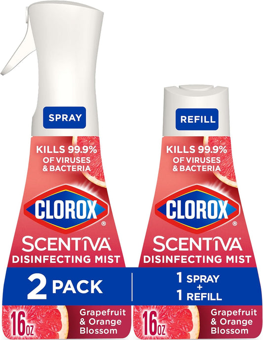 Clorox-Scentiva-Disinfecting-Mist,-Grapefruit-and-Orange-Blossom,-1-Spray-4604