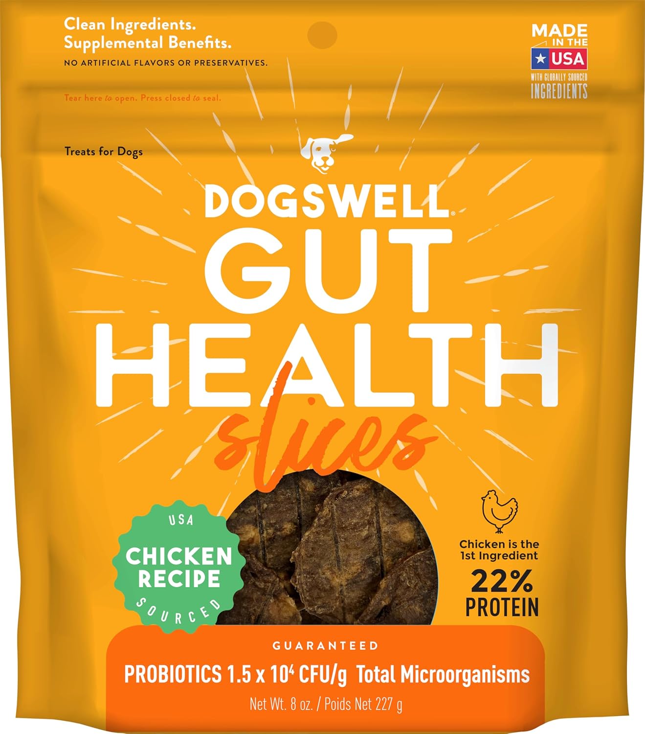 Dogswell-Gut-Health-Slices-Functional-Dog-Treats,-Chicken-8-oz.-Bag---1027