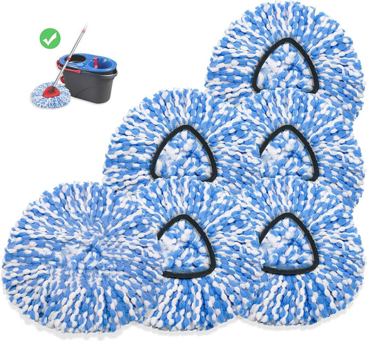 6-Pack-Spin-Mop-Heads-Replacements-Compatible-for-O-ceda-RinseClean-2-Tank-System,-Microfiber-454