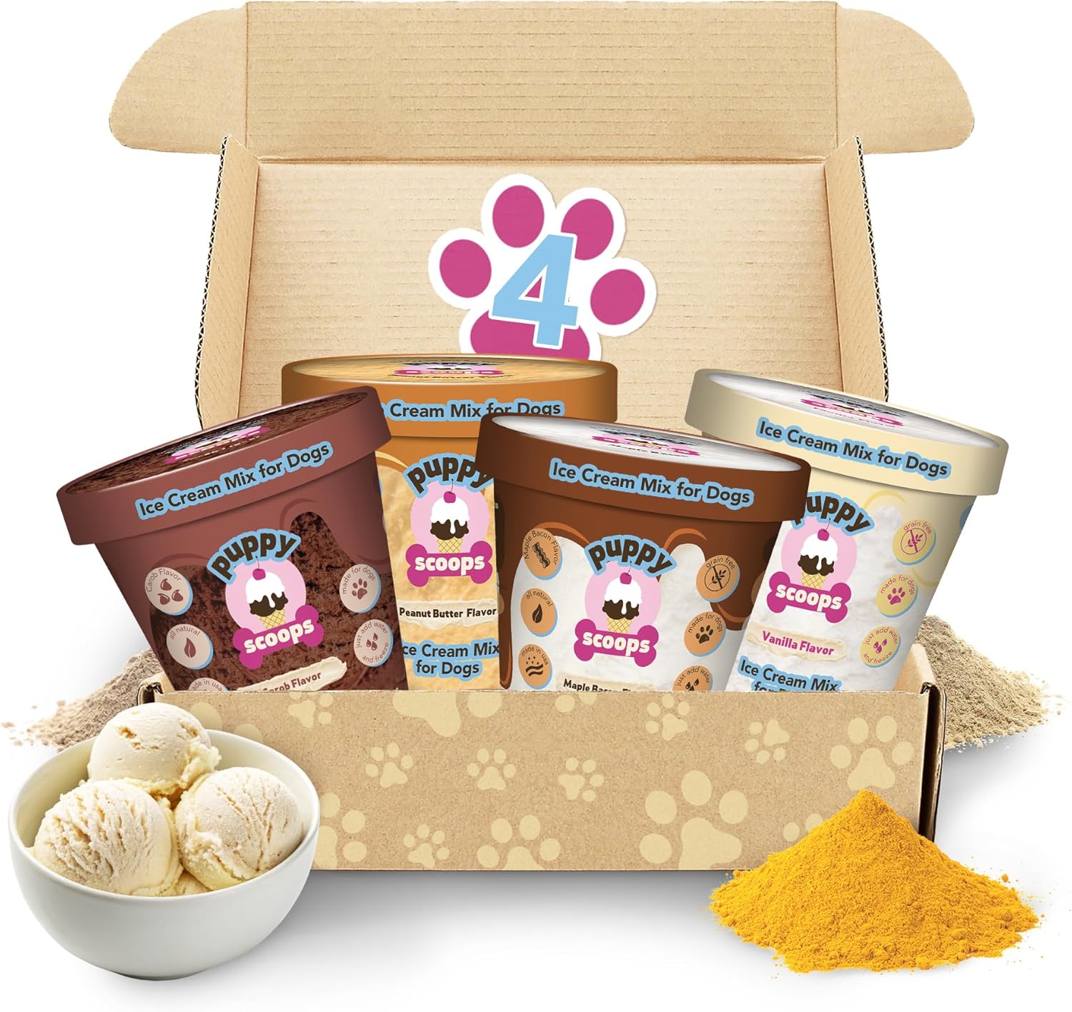 Puppy-Scoops-Dog-Ice-Cream-Mix-Variety-Pack,-4-Flavors,-4.65-Each-823
