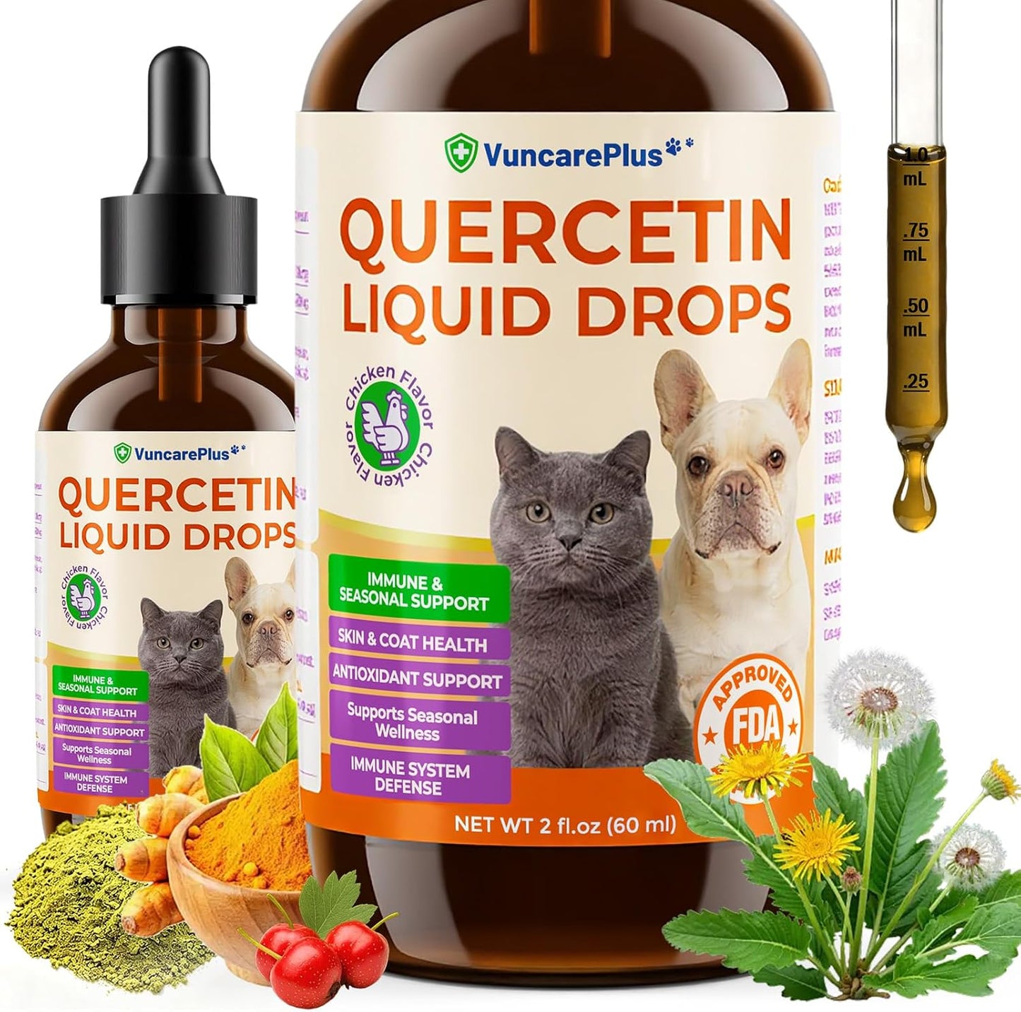Quercetin-Drops-for-Dogs-&-Cats,-Dog-Allergy-Relief-Liquid-Supplement-with-Chicken-982