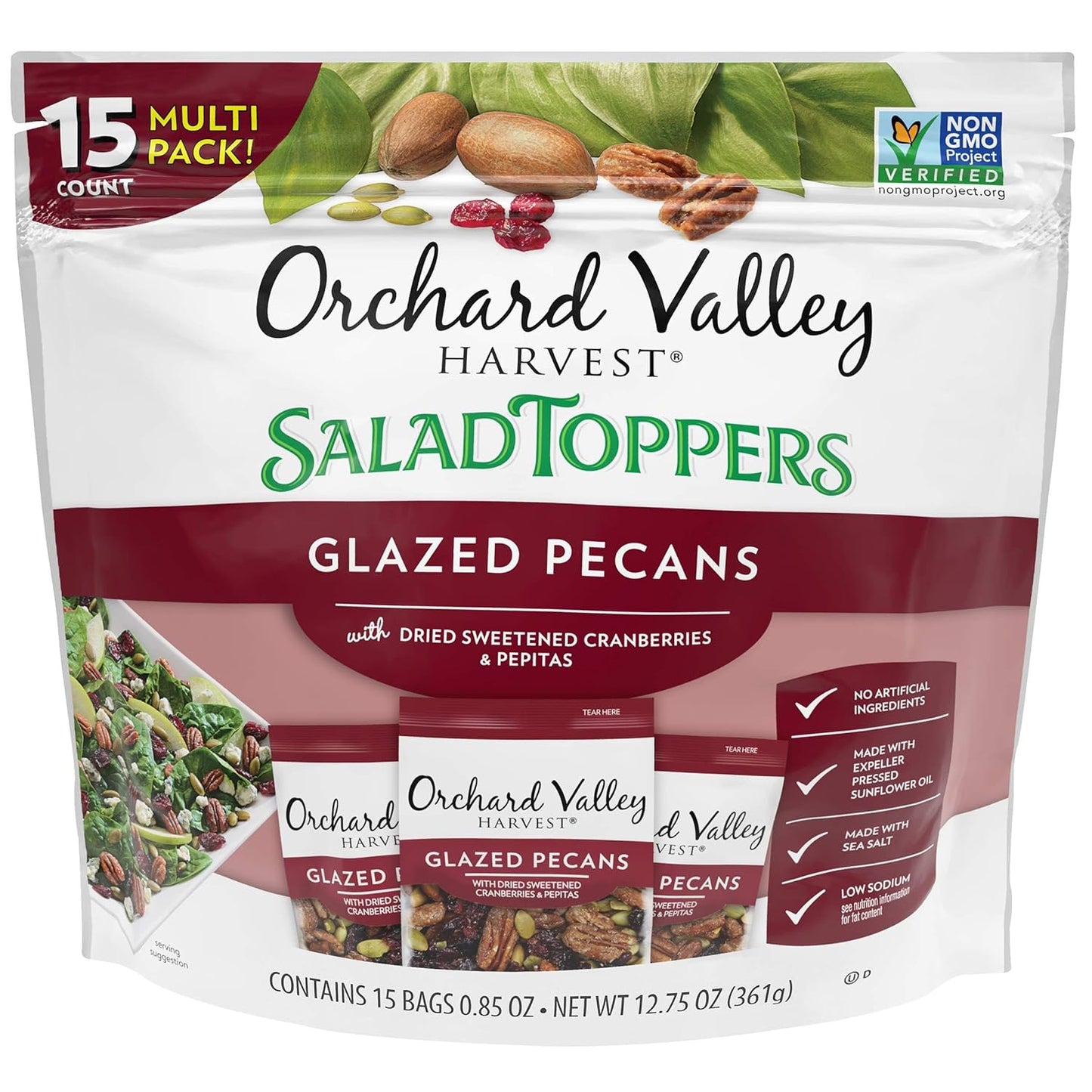 Orchard-Valley-Harvest-Glazed-Pecans-Salad-Toppers,-0.85-oz,-Pack-of--15-|-With-and-1337