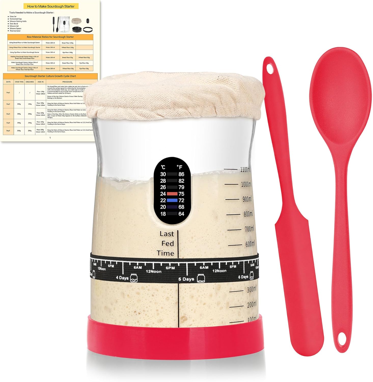 Coco-Bird-Pro-Sourdough-Starter-Kit--50oz-Large-Capacity-Sourdough-Starter-Jar,-Flavorful-Recipes,-774