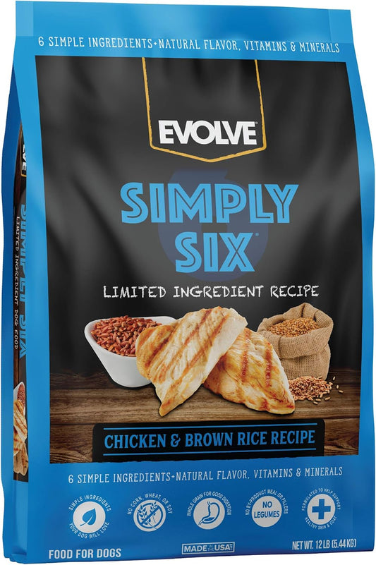 Evolve-Simply-Six-Chicken-and-Brown-Rice-Recipe-Dog-Food,-12lb-----550