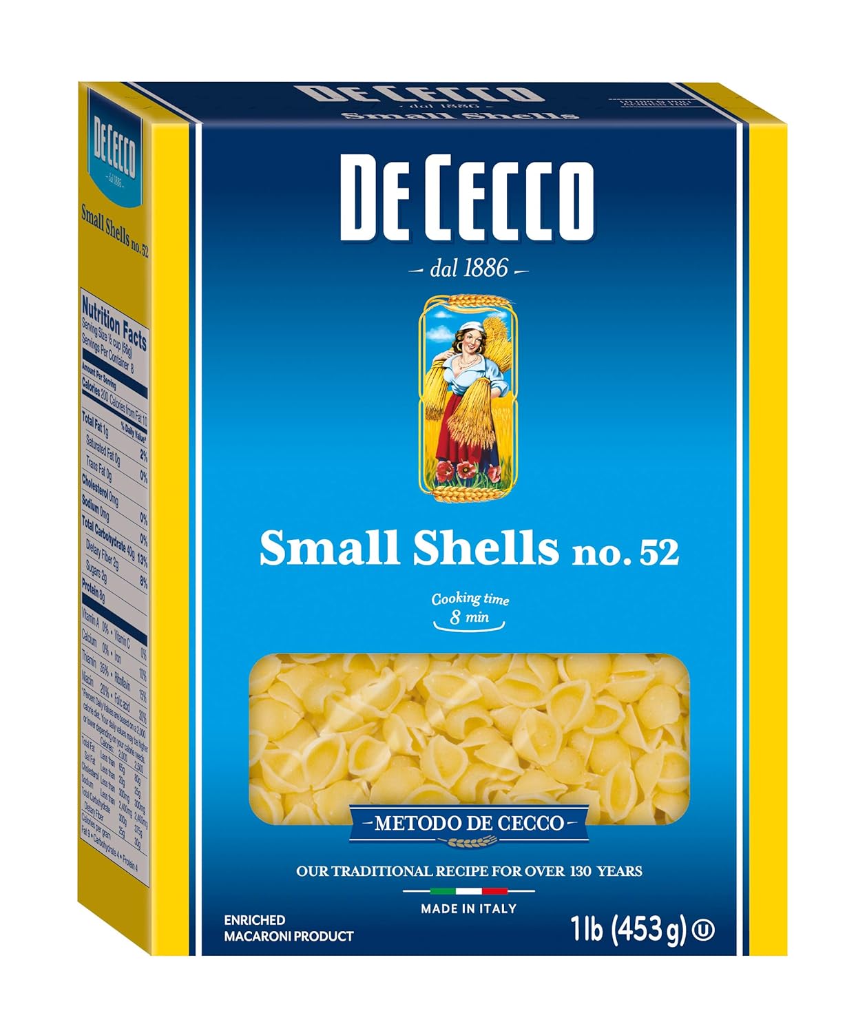 De-Cecco-Semolina-Pasta,-Small-Shells-No.52,-1-1313
