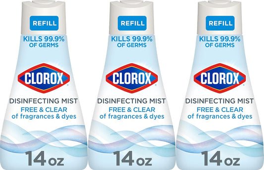 Clorox-Free-&-Clear-Disinfecting-Mist-Refill,-Household-Essentials,-Fragrance-Free,-14-Fluid-Ounces,-Pack-1178