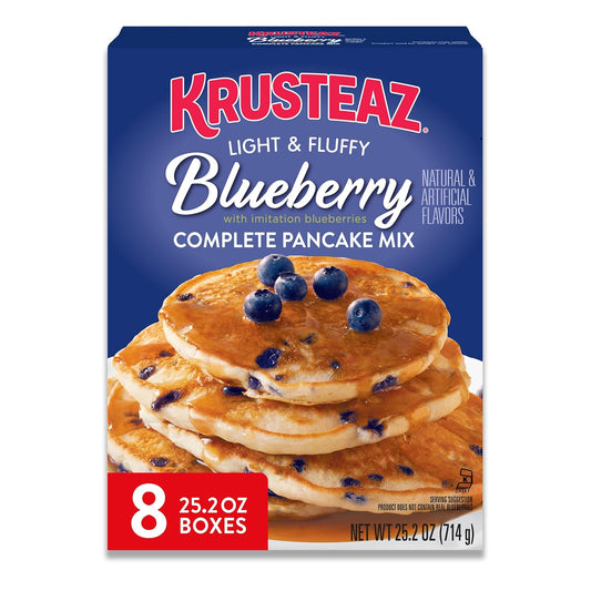 Krusteaz-Complete-Pancake-Mix,-Blueberry-Pancake-Mix,-25.2-Ounce-Box-(Pack-5