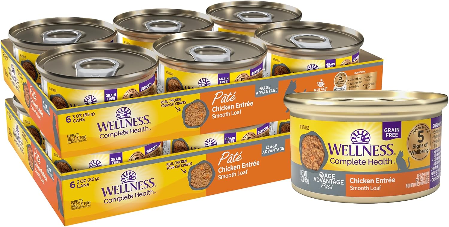 Wellness-Complete-Health-Age-Advantage-Pate-Senior-Canned-Wet-Cat-Food,-Natural,-Protein-475