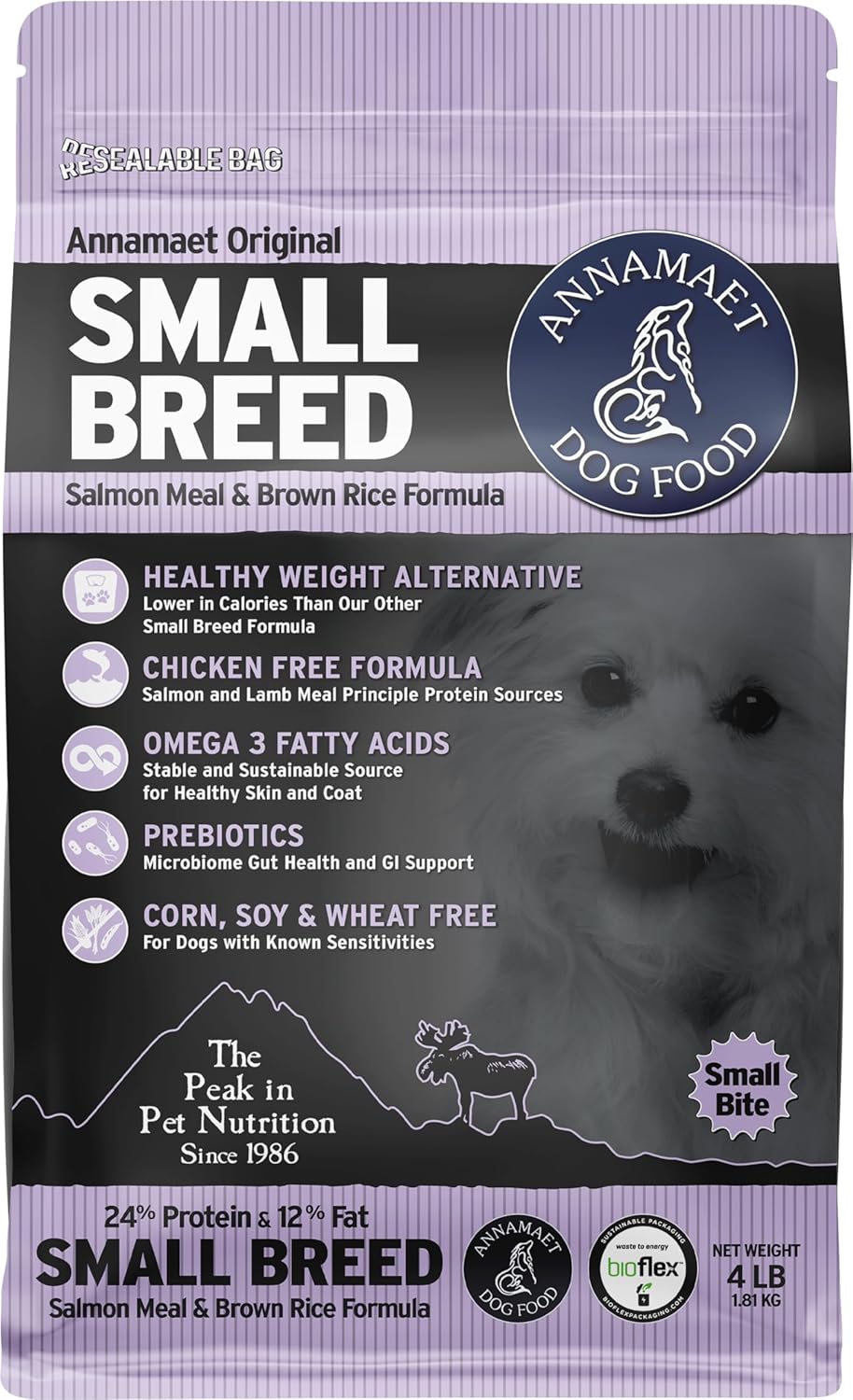 Annamaet-Original-Small-Breed-Salmon-Formula-Dry-Dog-Food,-(Salmon-&-Brown-Rice),-999
