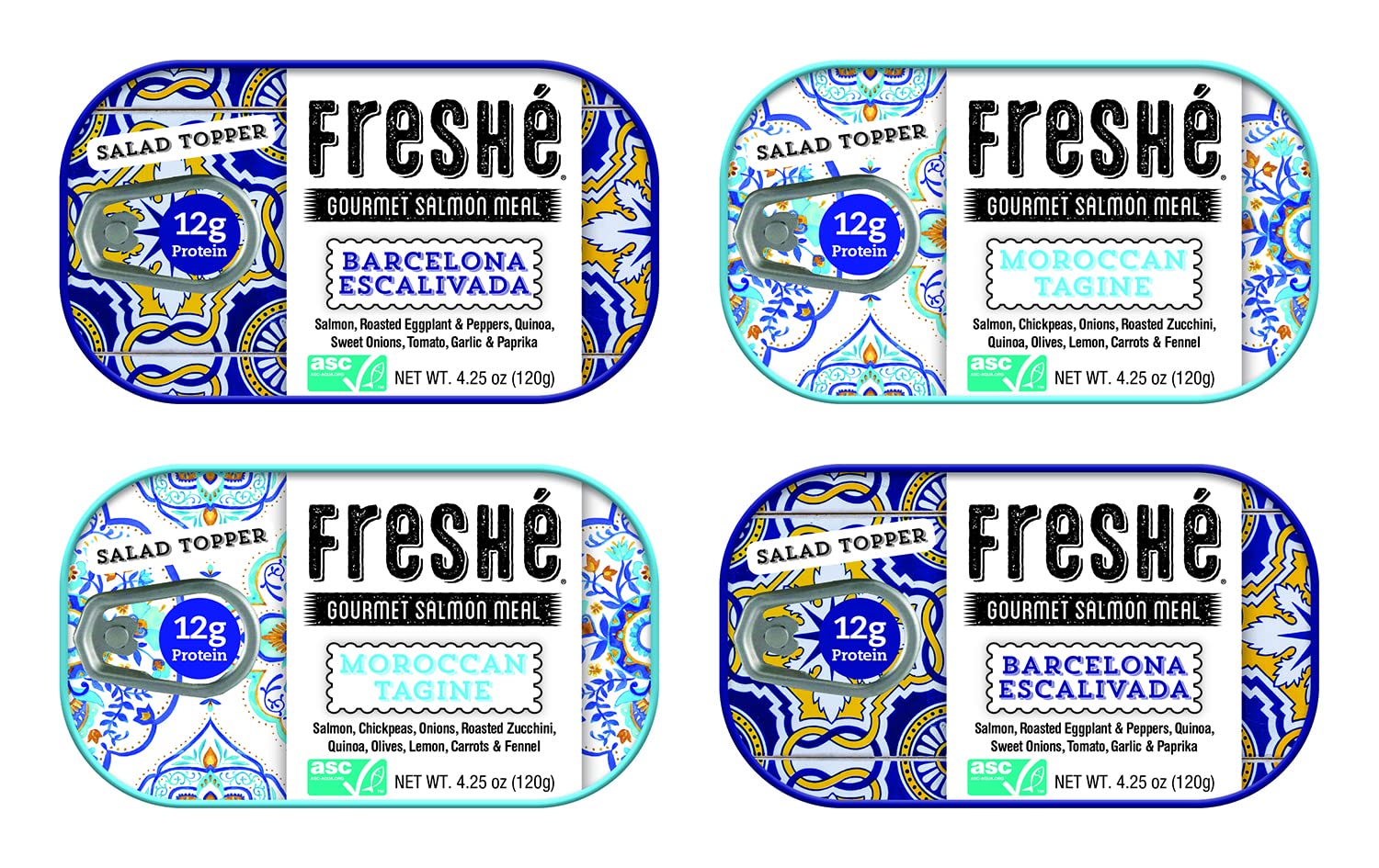 Freshé-Paquete-variado-de-salmón-enlatado-gourmet-(paquete-de-4)-comida-alta-proteínas-1149