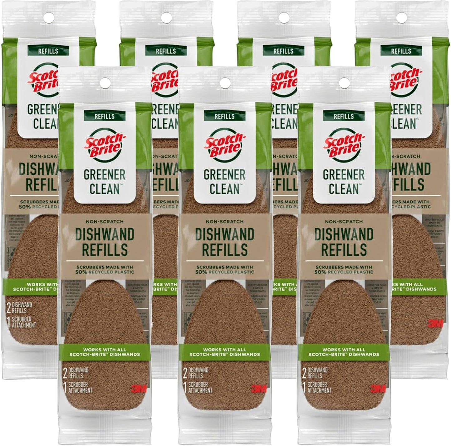 Scotch-Brite-Greener-Clean-Non-Scratch-Dishwand-Refill,-14-Dish-Wand-Sponge-863