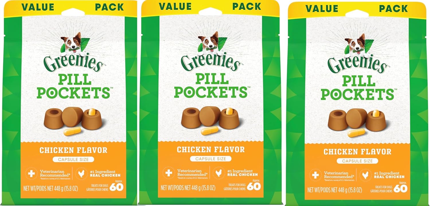 Greenies-Pill-Pockets-Treats-for-Dogs-Capsule-Pouch,-Chicken-Flavor,-15.8-Ounce-Pack-743