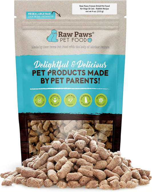 Raw-Paws-Freeze-Dried-Pet-Food-for-Dogs-&-Cats---Rabbit-Recipe,-4-oz-|-148