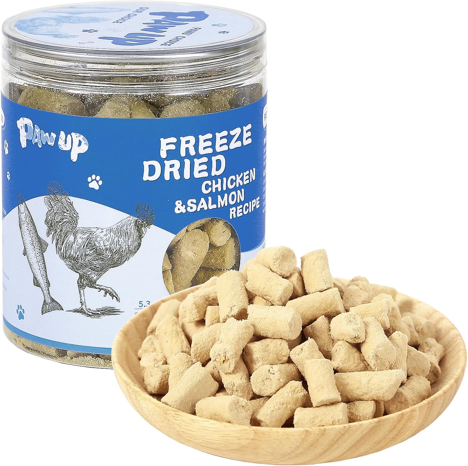 PAWUP-Freeze-Dried-Raw-Dog-Treats,-Chicken-&-Salmon-Recipe-Dog-Topper,-Protein,-Free,1179