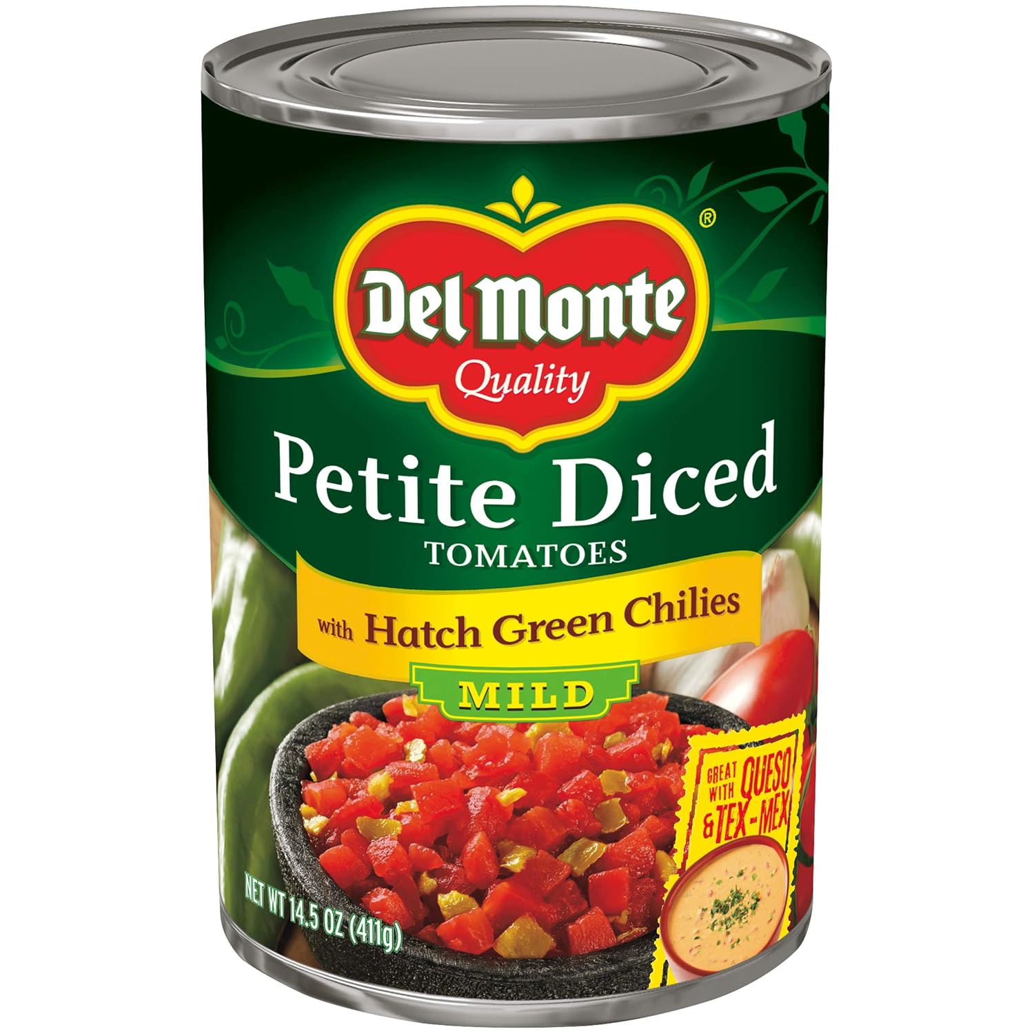 Del-Monte-Petite-Diced-Tomatoes-with-Hatch-Green-Chilies,-14.5-Ounce-(Pack-of-743
